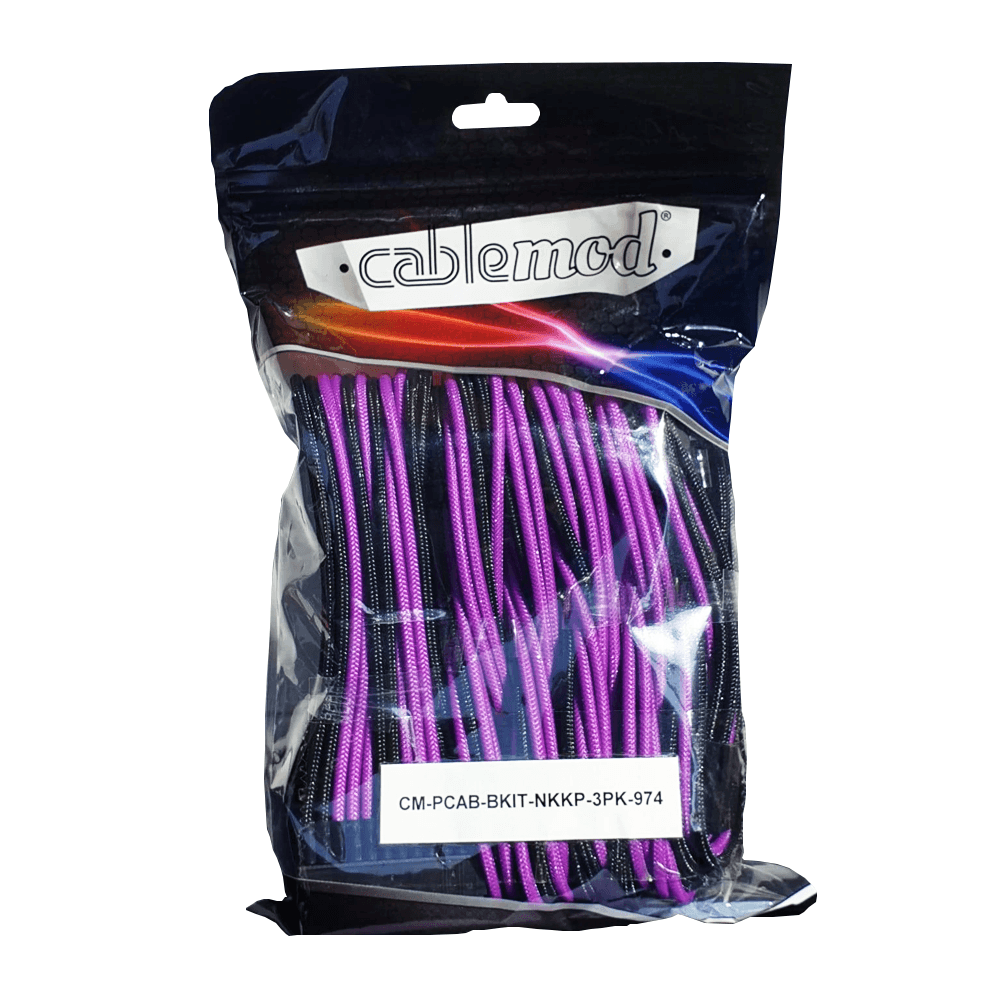 Cablemod - Modmesh Pro Cable Extension Kit - 974 Edition - Black/Purple - كabl